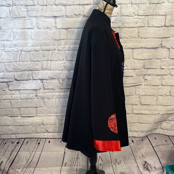 Vintage Kim Lai 100% Silk Jacket Vietnam Toggle Closure Asian - Picture 4 of 7